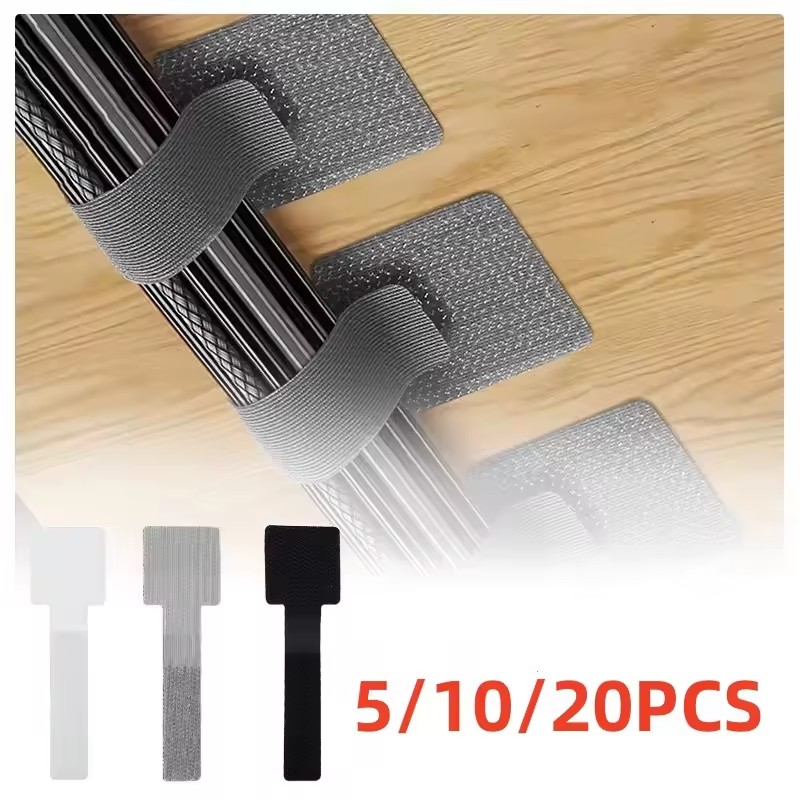 Desk Setup Cable Management - 20/10/5PCS Organizzatore di cavi rilasciabili Fascette