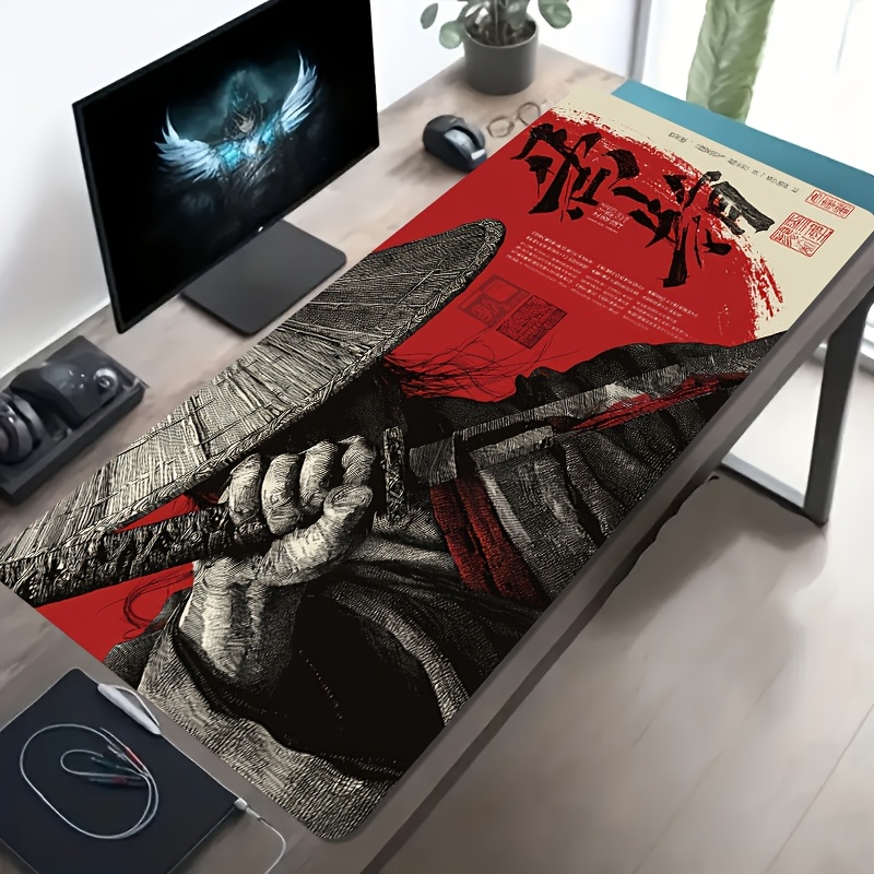 Desk Setup Red - Tappetino per mouse da gioco XXL