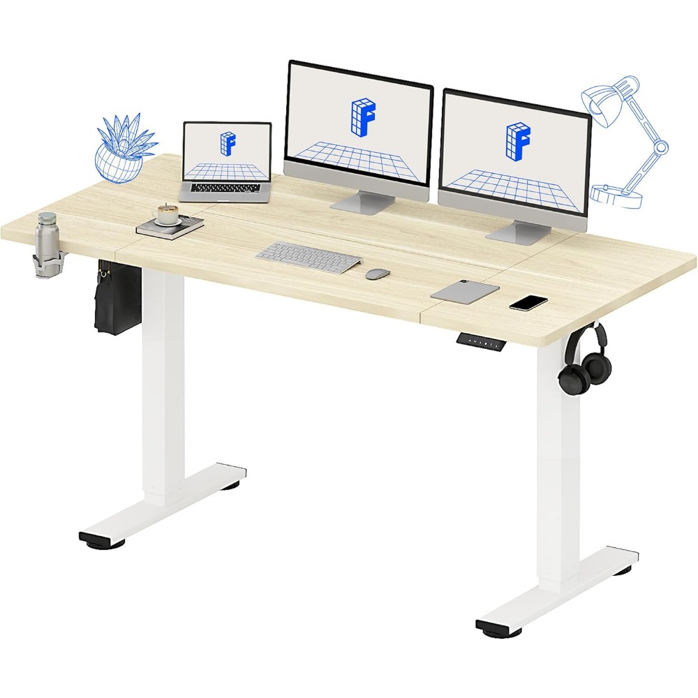 Desk Setup Home Office - Scrivania Elettrica Regolabile in Altezza FLEXISPOT