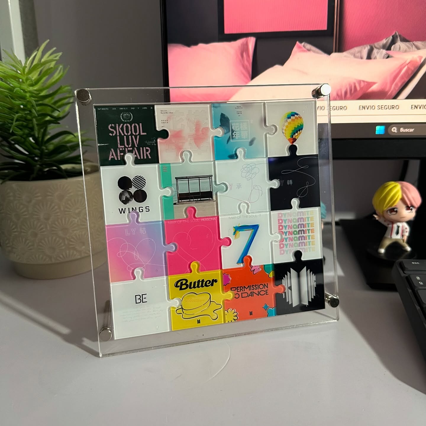 Desk Setup Home Office - Espositore per puzzle in acrilico personalizzato