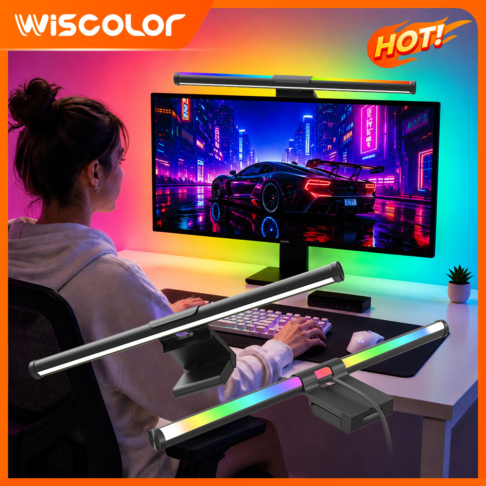 Setup Desk Monitor - Barra Luminosa Wi-Fi per Monitor, Lampada