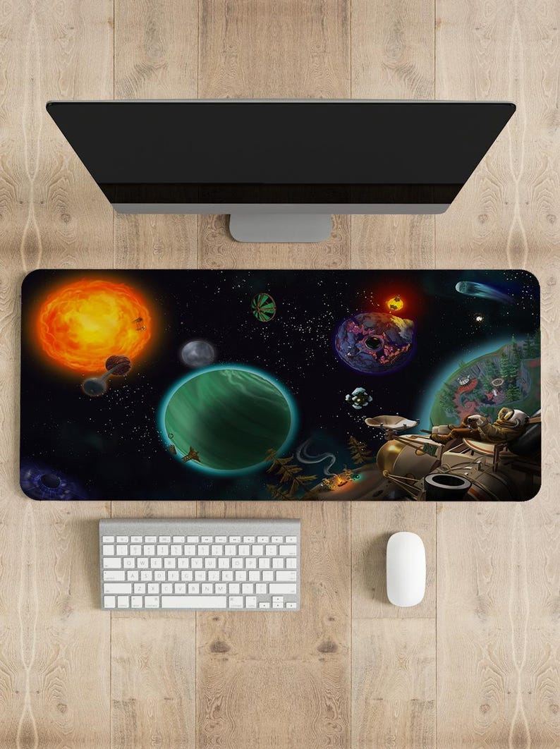 Desk Setup With Laptop - Tappetino per mouse Outer Wilds Tappetino