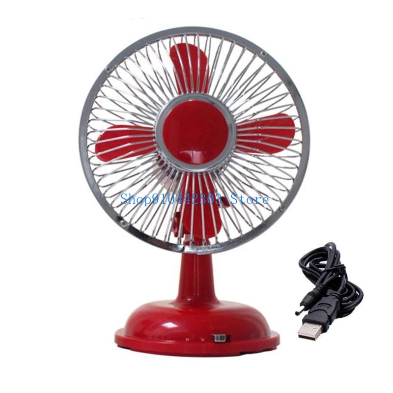 Fan Desk Small Usb - Ventilatore da Tavolo Oscillante Retrò a