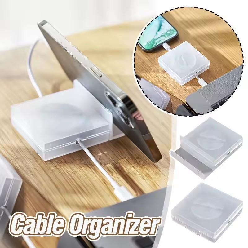 Desk Setup Cable Management - Organizzatore di Cavi Portatile Trasparente, Gestione