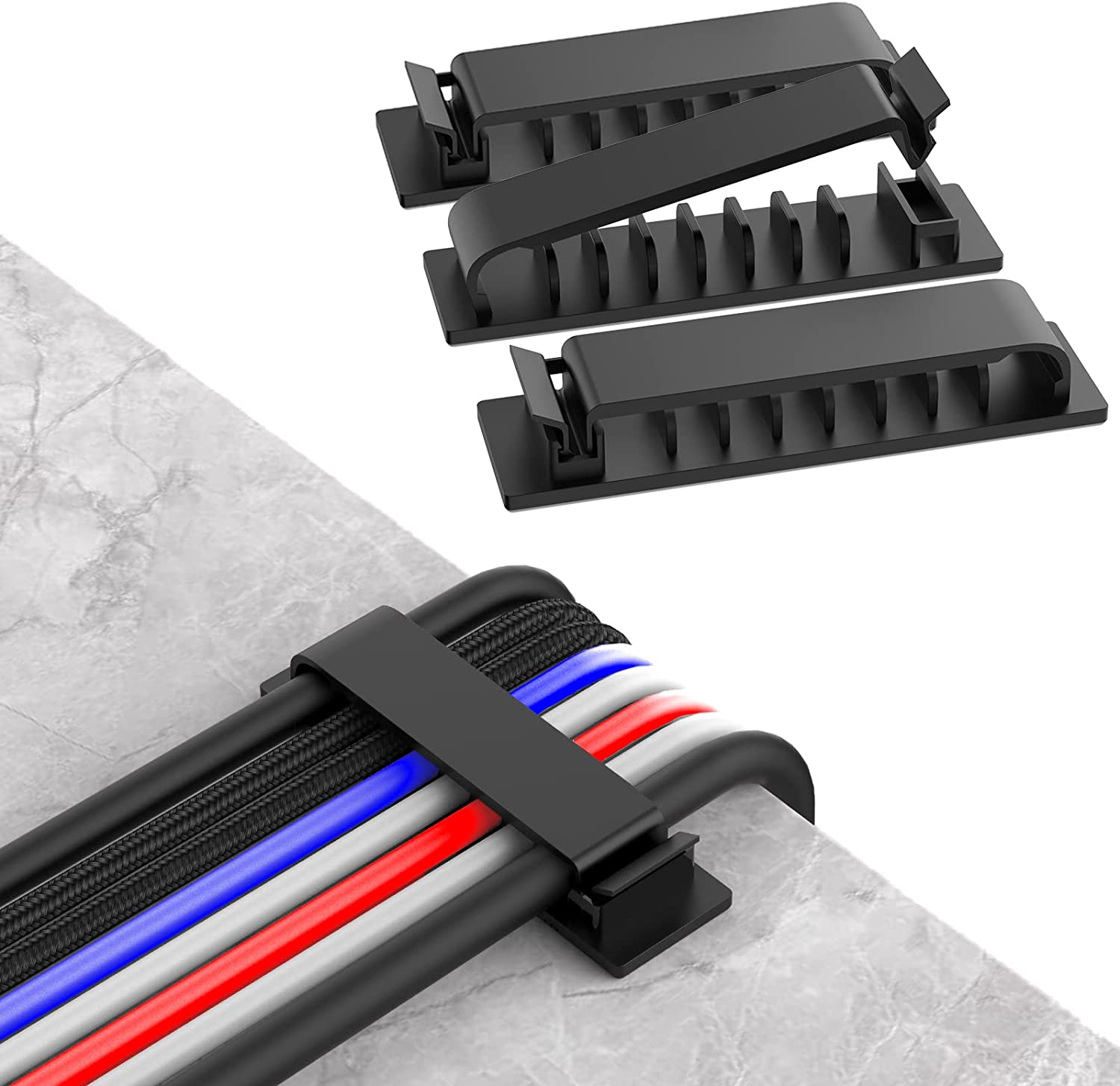 Desk Setup Cable Management - Organizzatore di cavi, gestione fili, supporto