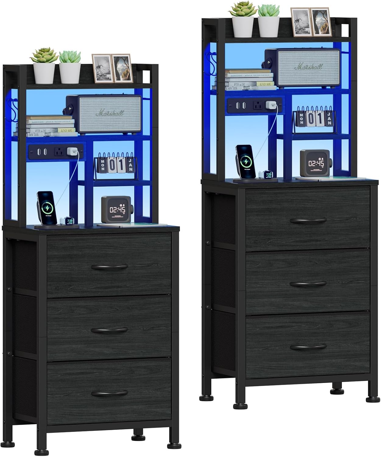 Set di 2 comodini alti, comodi - Desk Setup Oak recensione e prezzo