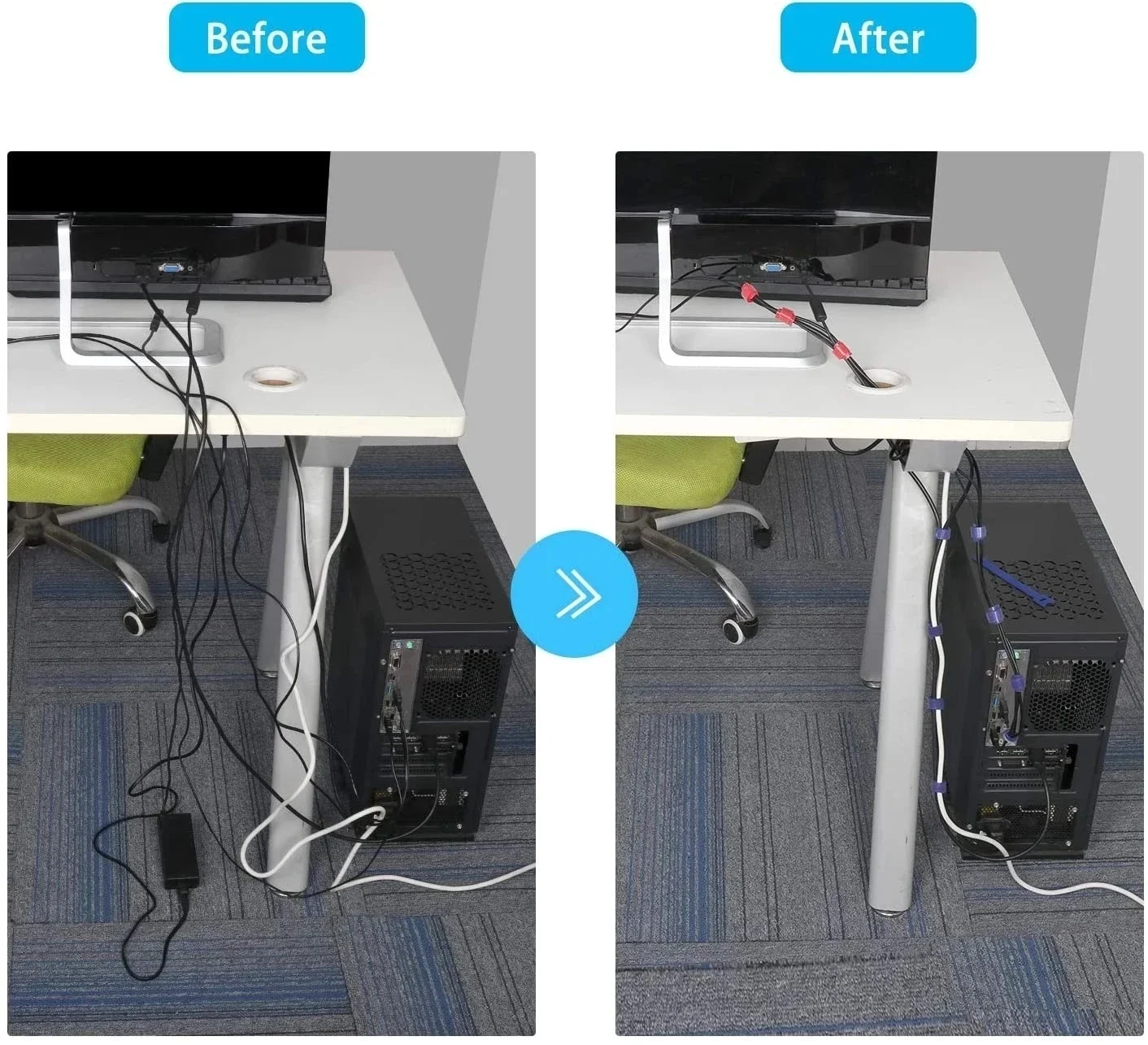 10/30/50 Pezzi Organizzatore C - Desk Setup Cable Management recensione e prezzo