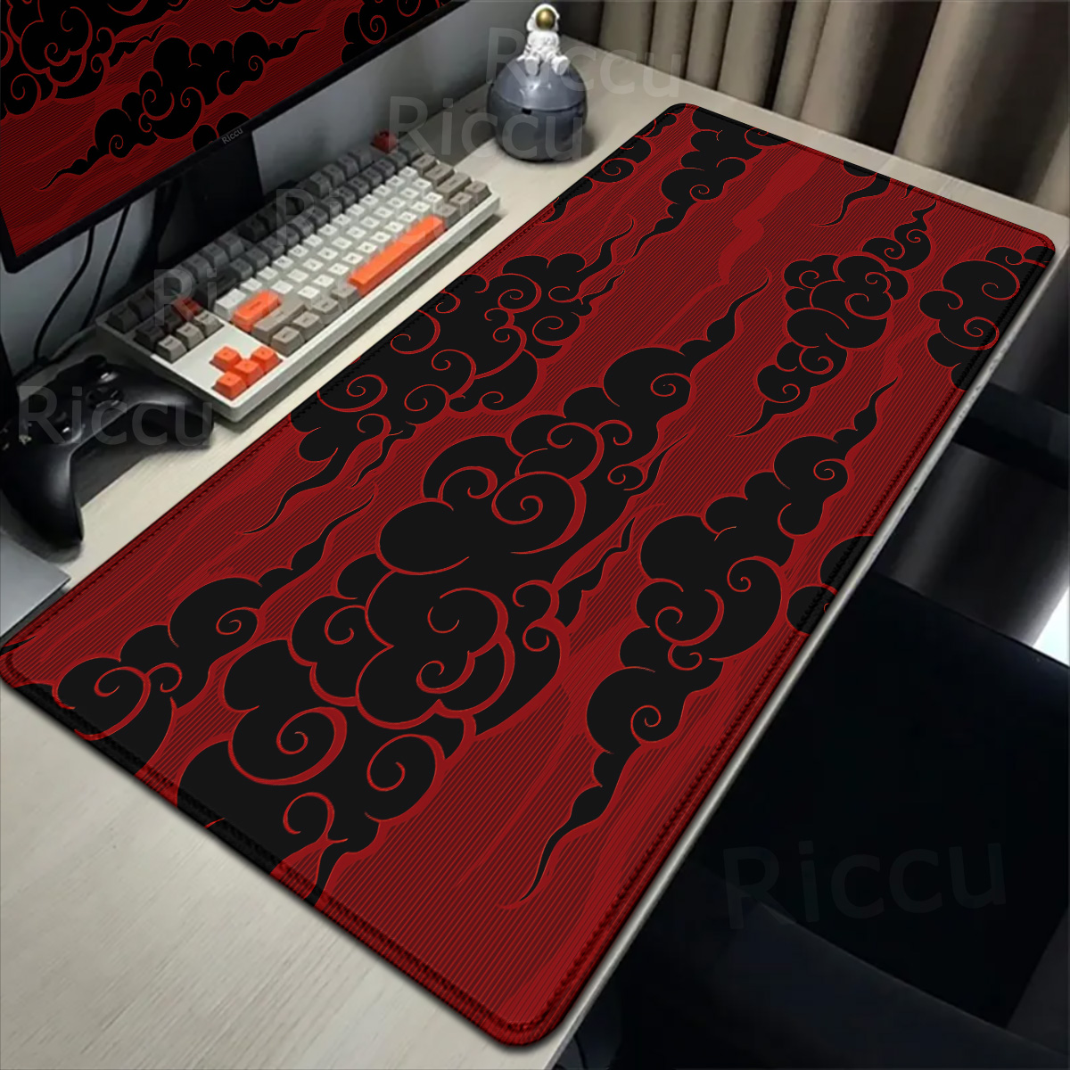 Large Red Cloud Gamer Mousepad - Desk Setup Red recensione e prezzo