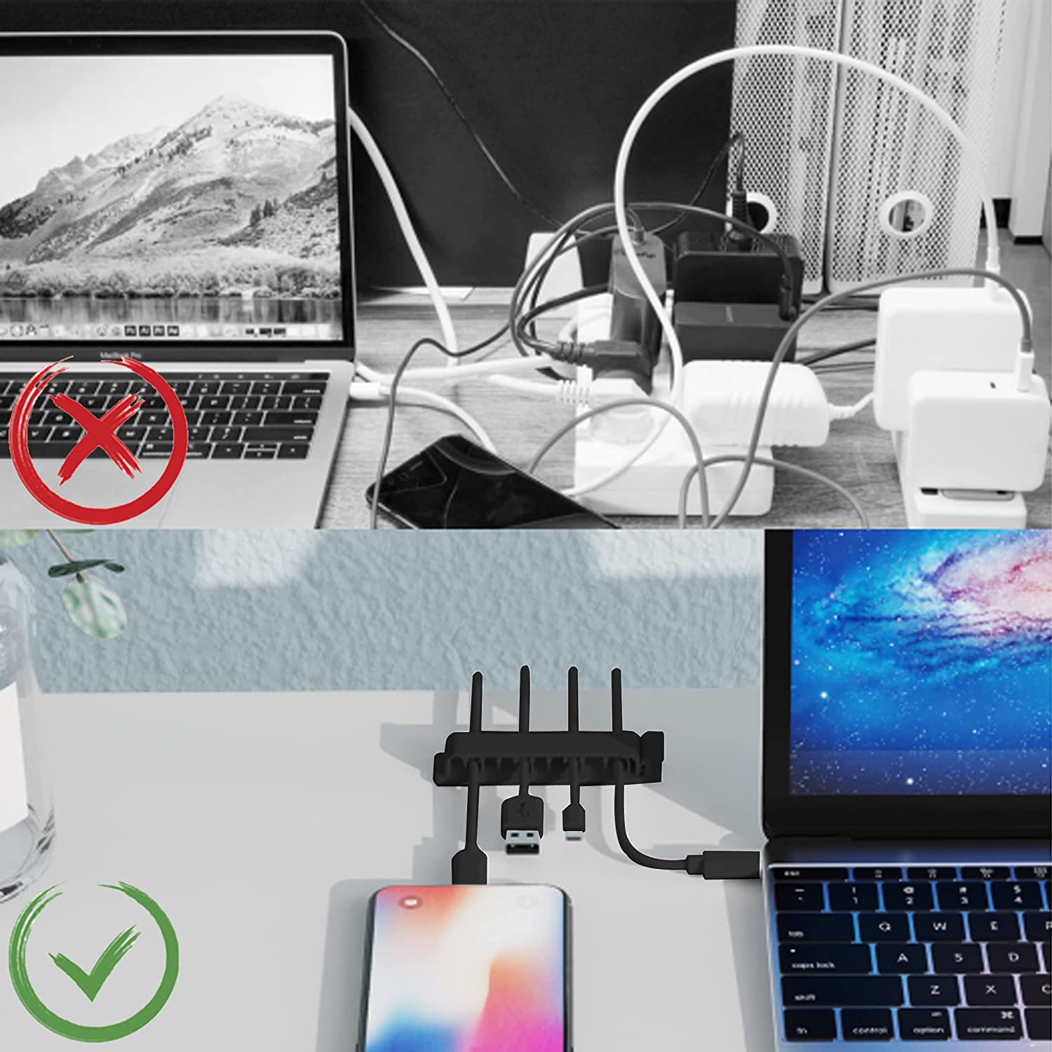 Organizzatore di cavi, gestion - Desk Setup Cable Management recensione e prezzo